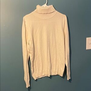 Cream Turtleneck Sweater by Andrew Marc